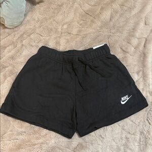 Nike Women's Black Athletic Drawstring Shorts with Logo